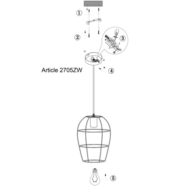 Metalen draadlamp Mexlite Minimalics - Image 8