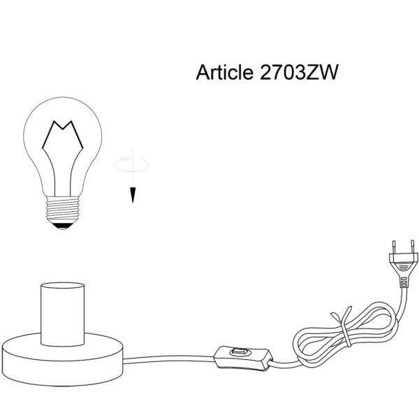 Trendy metalen zwarte tafellamp Mexlite Minimalics - Image 9