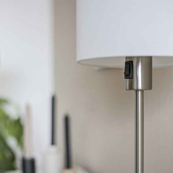 Moderne stoffen stalen metalen tafellamp Mexlite Noor - Image 3