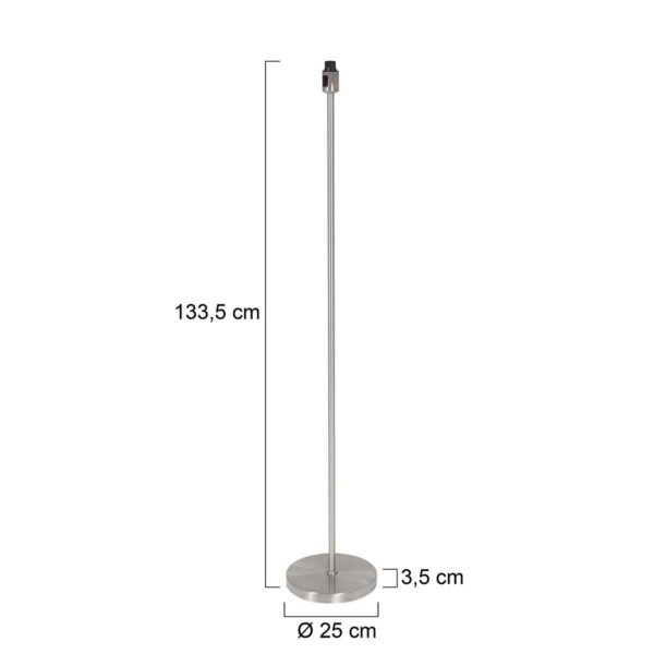 Minimalistische vloerlamp voet geborsteld staal Mexlite Noor - Image 5