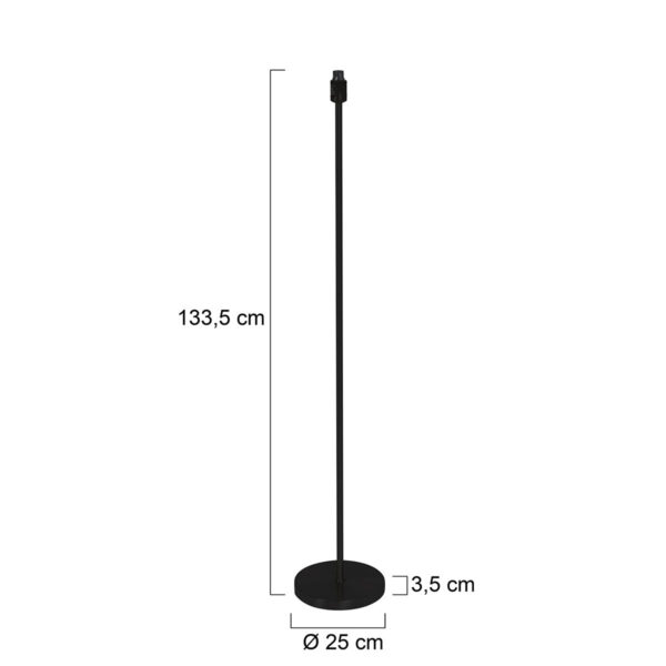 Moderne zwart metalen vloerlamp voet Mexlite Noor - Image 2
