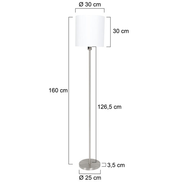 Moderne stoffen metalen stalen vloerlamp Mexlite Noor - Image 7