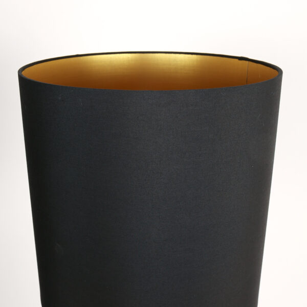 Moderne zwarte linnen metalen vloerlamp Mexlite Noor - Image 4
