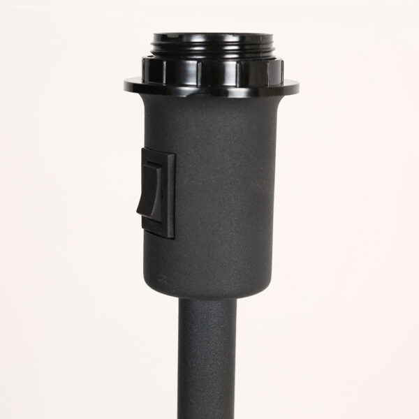 Moderne zwarte linnen metalen vloerlamp Mexlite Noor - Image 5