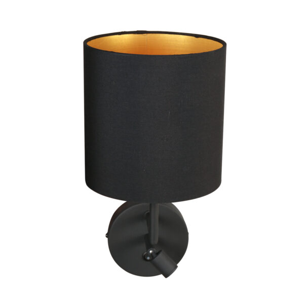 Moderne zwarte wandlamp rond Mexlite Noor - Image 7