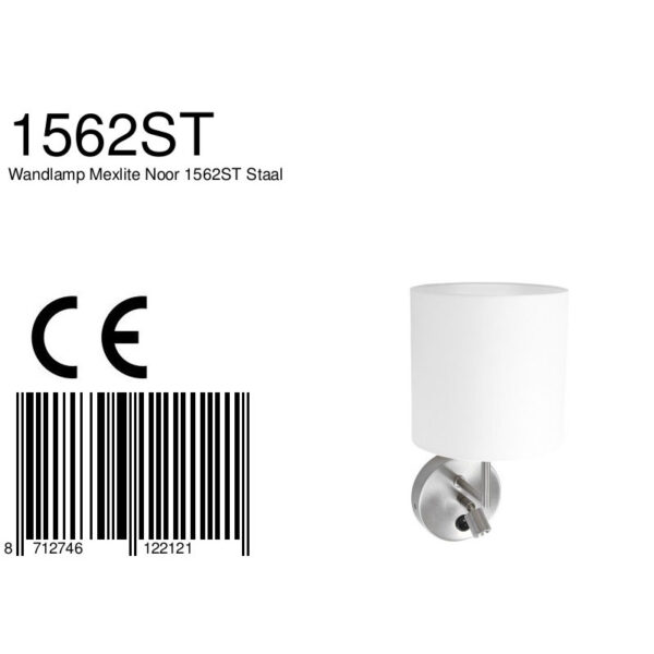 Wandlamp met kap en leeslampje Mexlite Noor - Image 7