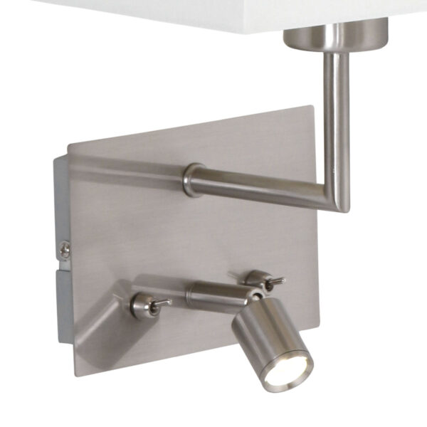 Moderne metalen stalen stoffen wandlamp Mexlite Nouveau - Image 3