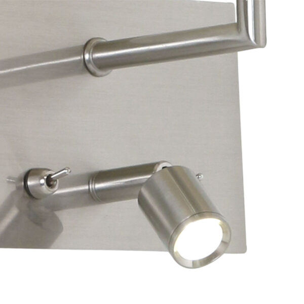Moderne metalen stalen stoffen wandlamp Mexlite Nouveau - Image 4