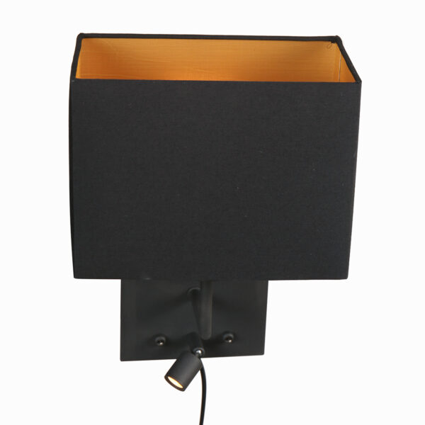 Moderne zwarte wandlamp rechthoek Mexlite Nouveau - Image 11