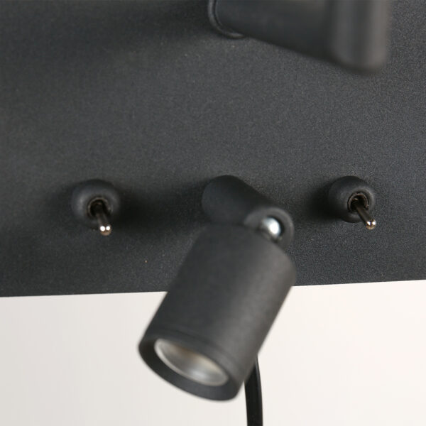 Moderne zwarte wandlamp rechthoek Mexlite Nouveau - Image 12