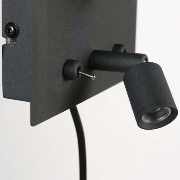 Moderne zwarte wandlamp rechthoek Mexlite Nouveau - Image 6
