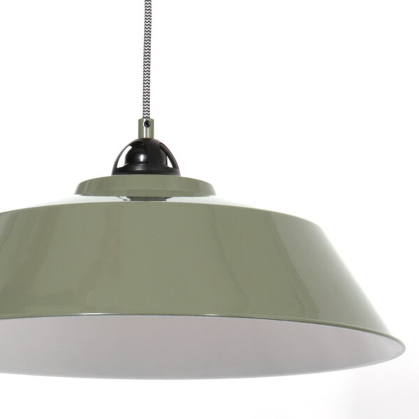 Industriële groene metalen hanglamp Mexlite Nove - Image 5