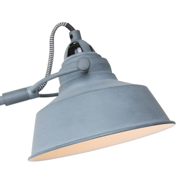 Mexlite Nové bureaulamp - verstelbaar 38 - 75 cm - E27 - betongrijs - Afbeelding 3
