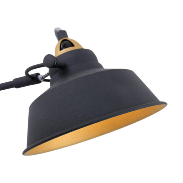 Industriële tafellamp zwart metaal Mexlite Nove - Image 4