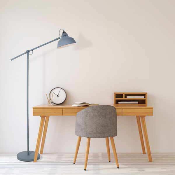 Industriële vloerlamp grijs metaal Mexlite Nove - Image 2