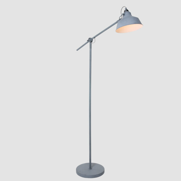 Industriële vloerlamp grijs metaal Mexlite Nove - Image 12