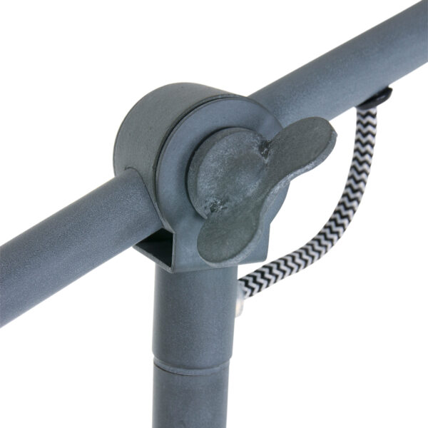 Industriële vloerlamp grijs metaal Mexlite Nove - Image 4