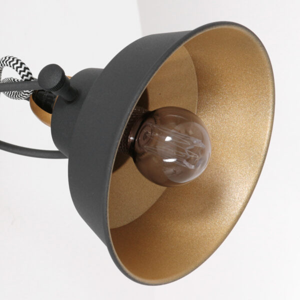 Industriële zwart/gouden wandlamp verstelbaar Mexlite Nove - Image 3