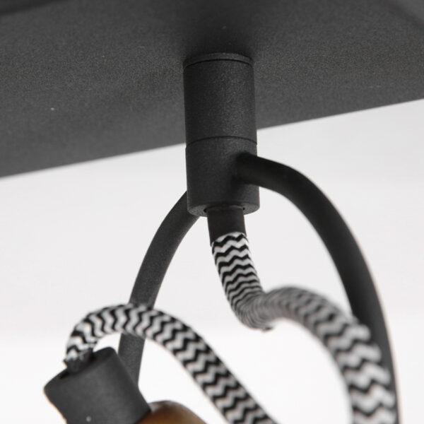 Zwarte industriële tweelichts verstelbare wandlamp Mexlite Nove - Image 9