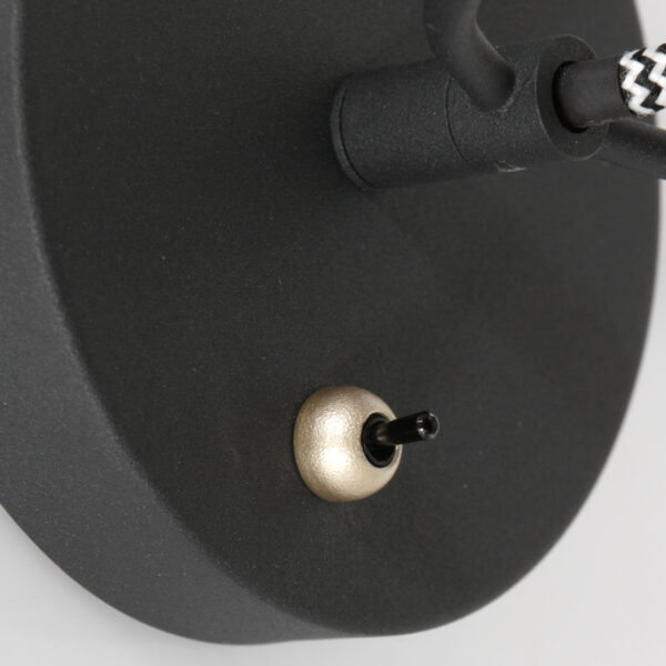 Industriële zwart/gouden wandlamp verstelbaar Mexlite Nove - Image 10
