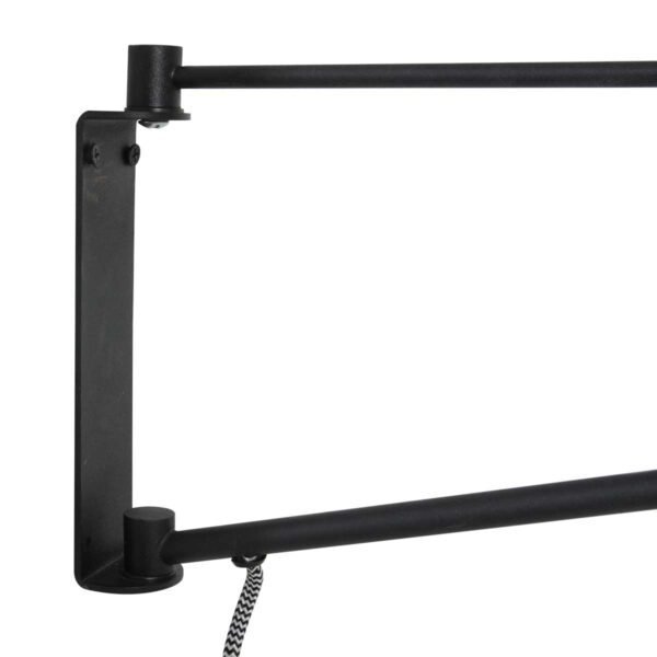 Industriële zwarte metalen wandlamp Mexlite Nove - Image 12