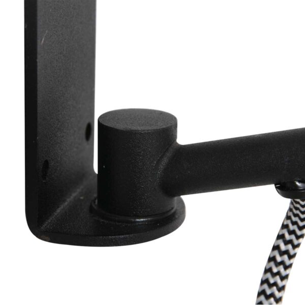 Industriële zwarte metalen wandlamp Mexlite Nove - Image 13