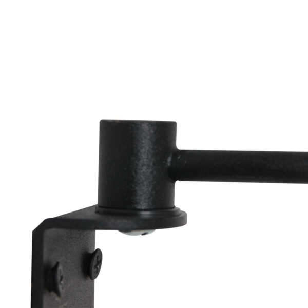 Industriële zwarte metalen wandlamp Mexlite Nove - Image 14