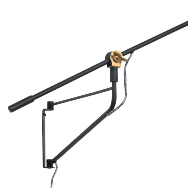 Industriële zwarte metalen wandlamp Mexlite Nove - Image 4