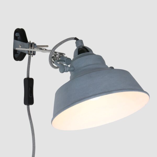 Industriële grijze metalen wandlamp Mexlite Nove - Image 13