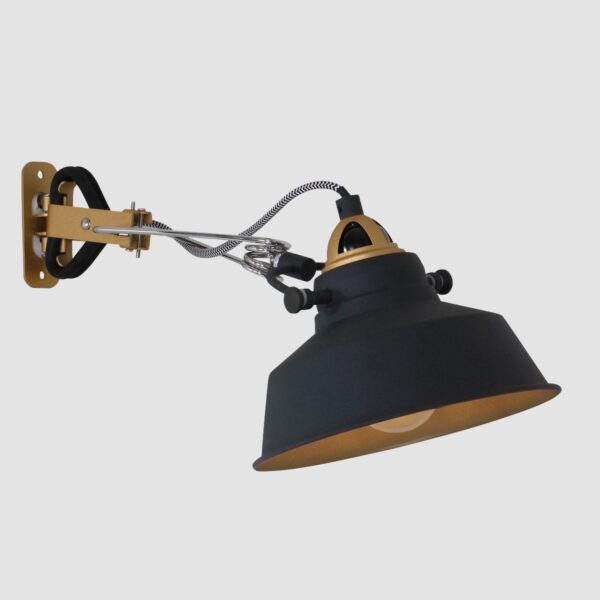 Industriële zwarte metalen wandlamp Mexlite Nove - Image 15