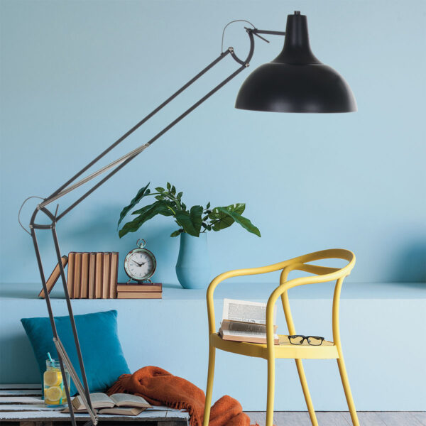 Mexlite Office Magna vloerlamp - 180 cm hoog - kantelbaar - E27 - zwart - Image 3