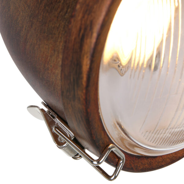 Mexlite Paco plafondlamp - tweelichts - 31 cm breed - incl. LED lichtbronnen - dim-to-warm - bruin - Image 3