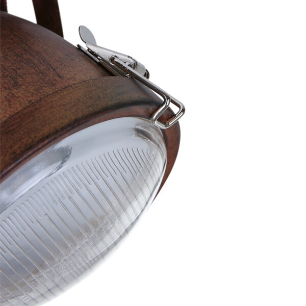 Mexlite Paco plafondlamp - drielichts - 45 cm breed - draai- en kantelbaar - bruin - Image 4