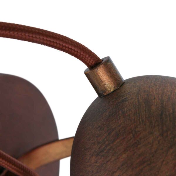 Mexlite Paco wandlamp - koplamp - ⌀11,5 cm - draai- en kantelbaar - bruin - Image 9