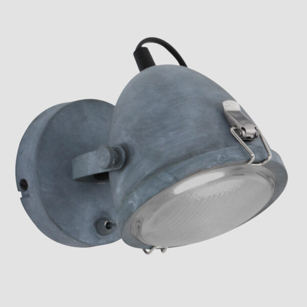 Mexlite Paco wandlamp - koplamp - ⌀11,5 cm - draai- en kantelbaar - beton grijs - Afbeelding 13