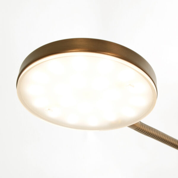 Klassieke verstelbare vloerlamp brons Mexlite Platu - Image 4