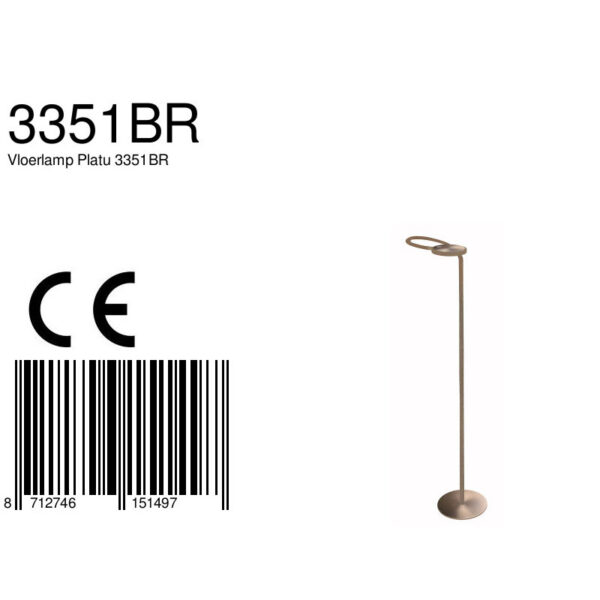 Klassieke verstelbare vloerlamp brons Mexlite Platu - Image 7