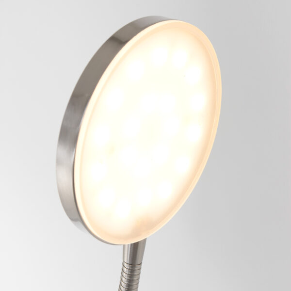 Moderne instelbare ronde vloerlamp staal Mexlite Platu - Image 4