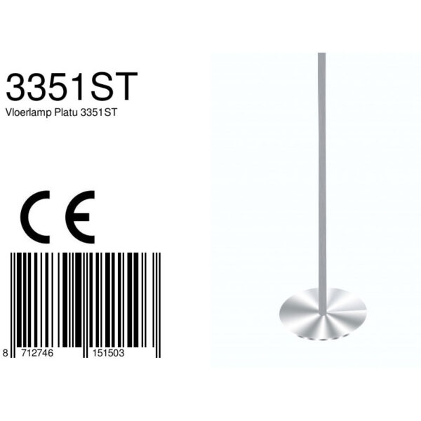 Moderne instelbare ronde vloerlamp staal Mexlite Platu - Image 7
