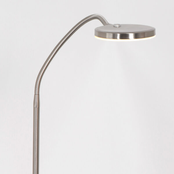 Moderne instelbare ronde vloerlamp staal Mexlite Platu - Image 9
