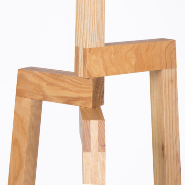 Scandinavische driepoot vloerlamp beige hout Mexlite Sabi - Image 4