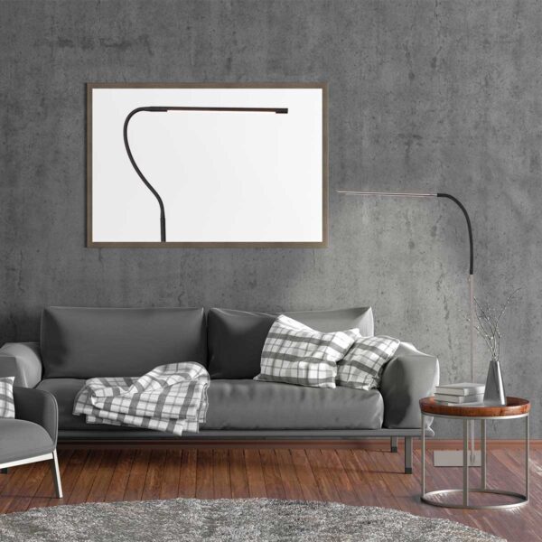 Minimalistische flexibele vloerlamp staal  Mexlite Serpent - Image 2