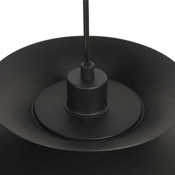 Zwarte komvormige plafondlamp met koperkleurig accent Mexlite Skandina - Image 2