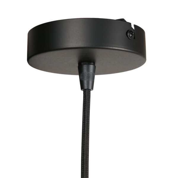 Zwarte komvormige plafondlamp met koperkleurig accent Mexlite Skandina - Image 12