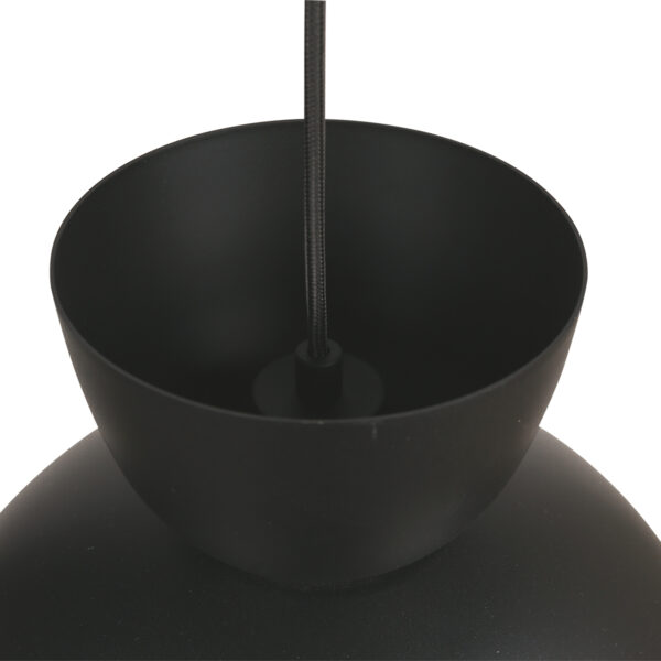 Zwarte bolvormige hanglamp met koperkleurig accent Mexlite Skandina - Image 4