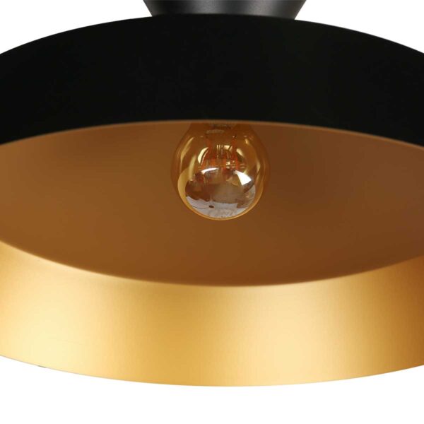 Zwarte hanglamp zwart met koperkleur Mexlite Skandina - Image 3