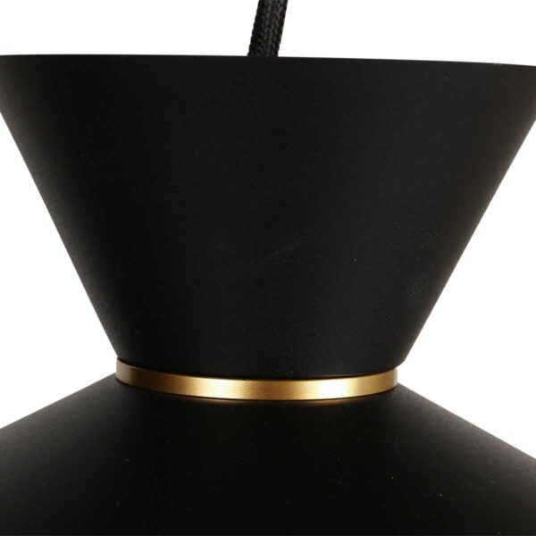 Zwarte hanglamp zwart met koperkleur Mexlite Skandina - Image 4