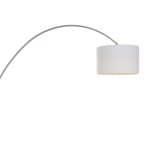 Moderne stalen stoffen vloerlamp metaal Mexlite Solva - Image 2