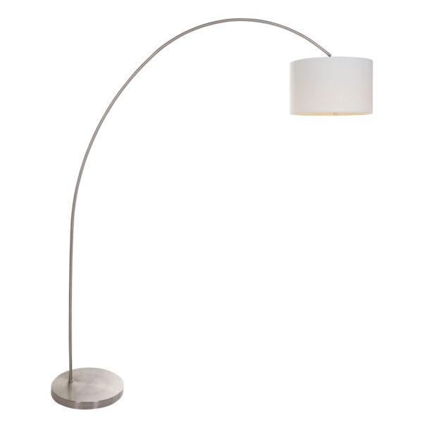 Mexlite Solva vloerlamp – E27 (grote fitting) – Staal
