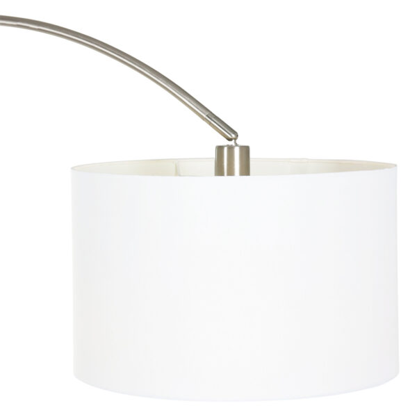 Moderne stalen stoffen vloerlamp metaal Mexlite Solva - Image 9
